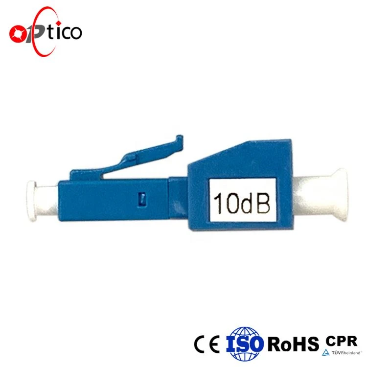 LC UPC male to female 10db fiber optic attenuator LC UPC male to female 10db fiber optic attenuator