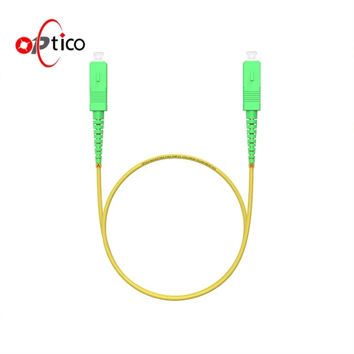 SC APC-SC APC 2M Patch de fibra óptica Cable blanco