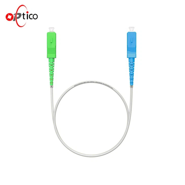 Sc apc sc upc parche cable blanco