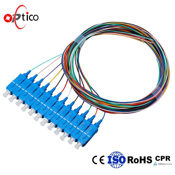 Paquete Pigtail SMF de 12 núcleos