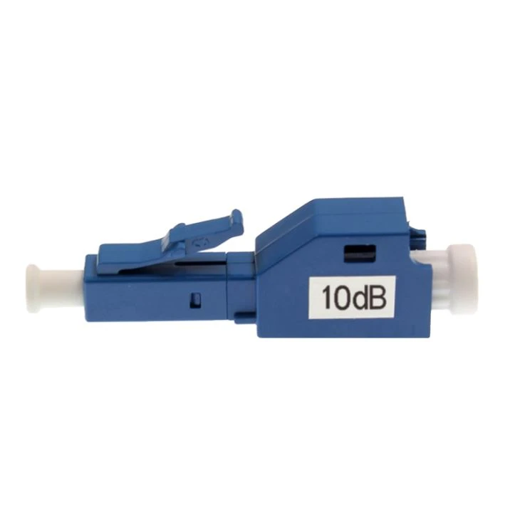 Atenuador de fibra óptica LC UPC macho a hembra 10dB