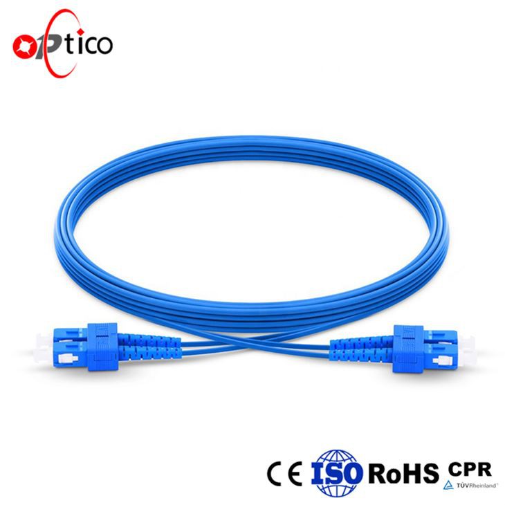 SC UPC Dúplex de 5 metros de cable de fibra blindada