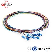 Cable flexible de paquete de fibra óptica SC UPC de 12 colores 0.9MM 1 metro