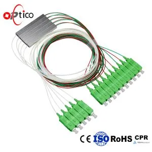 1x2 mini tubo de metal PLC divisor SC