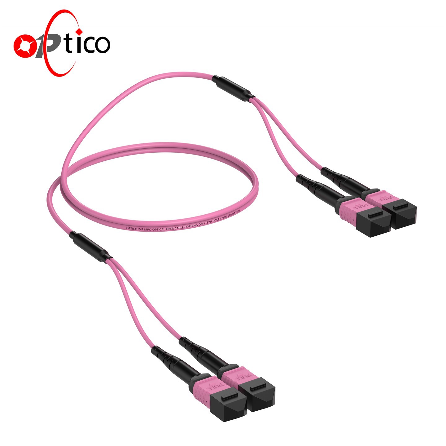 24f MPO Cable de troncal OM4 Hembra 2 × 12