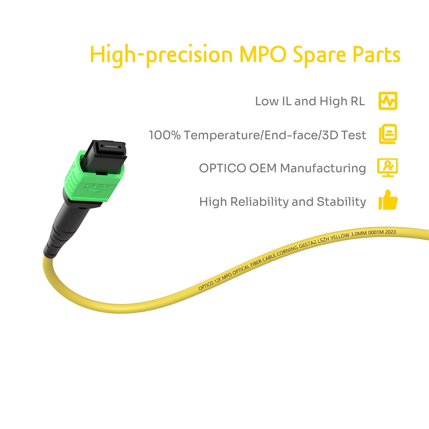 12-Fiber MPO-ST Breakout Cable 12-Fiber MPO-ST Breakout Cable